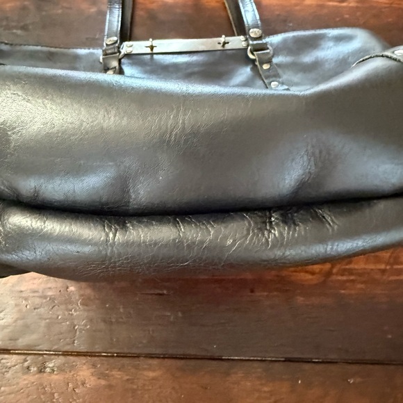 Patricia Nash Studded Black Leather Tote - Picture 4 of 6